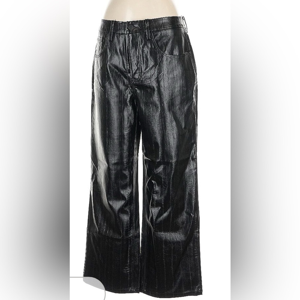 Good American Women's Black Wide-Leg Pants